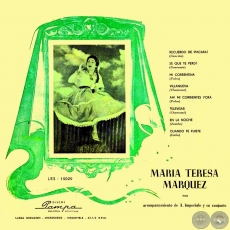 MARÍA TERESA MÁRQUEZ con el acompañamiento de ARMANDO ADOLFO IMPERIALE y su conjunto - Año: 1957